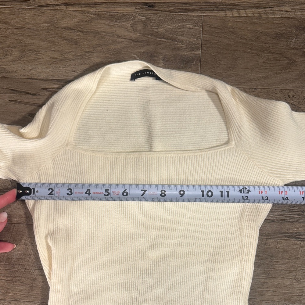 The Limited Ivory Ribbed Knit Top - Picture 8 of 9